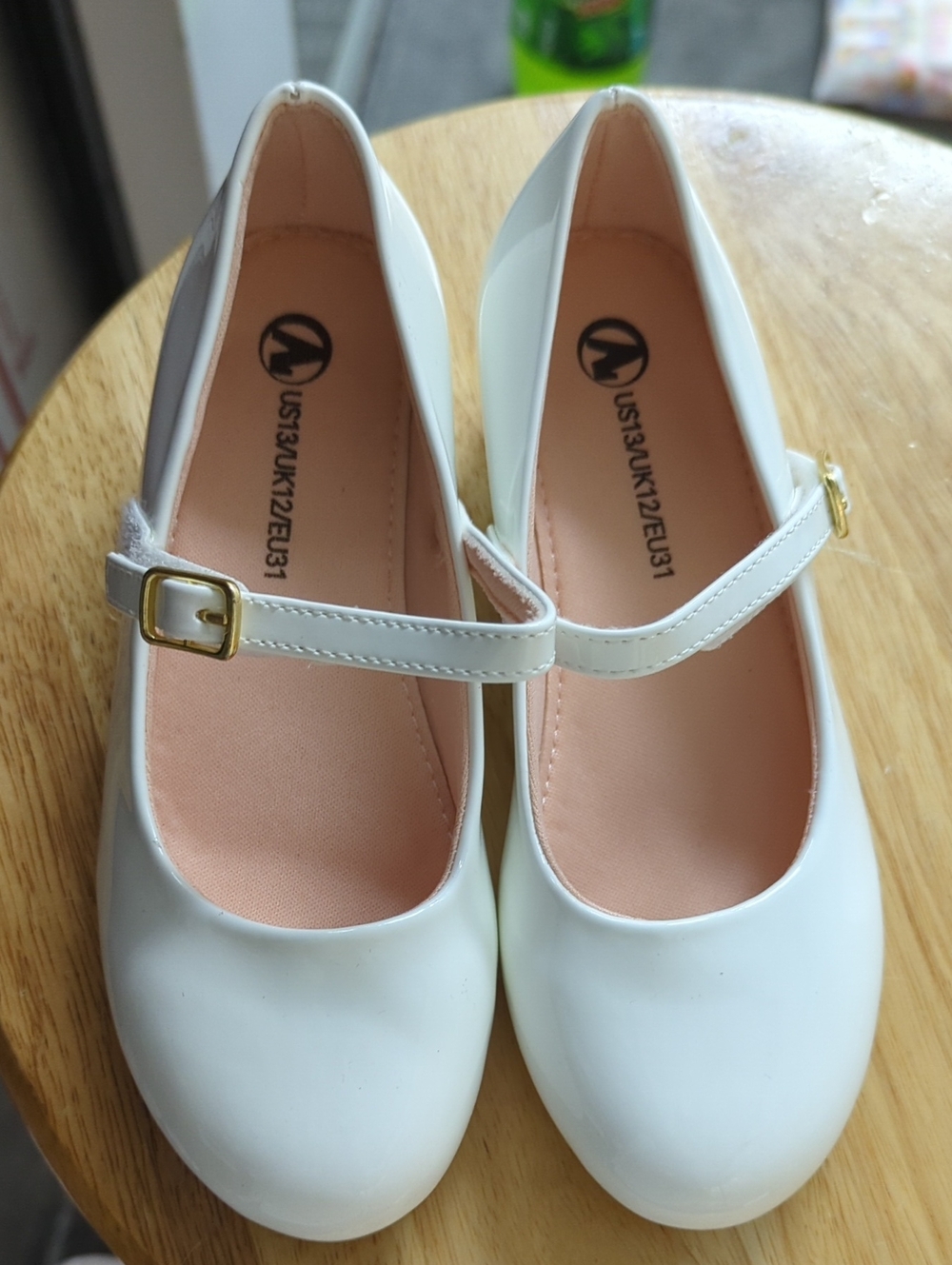 Mary Jane Flats in White